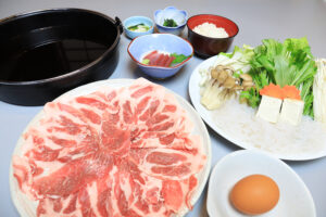 信玄ポークのすき焼き 写真